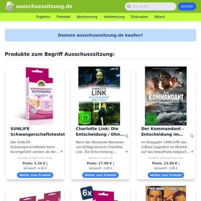 Screenshot ausschusssitzung.de