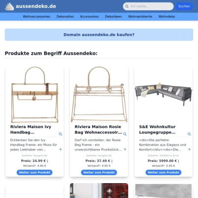 Screenshot aussendeko.de