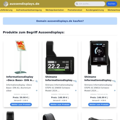 Screenshot aussendisplays.de
