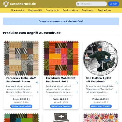 Screenshot aussendruck.de