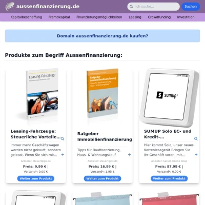 Screenshot aussenfinanzierung.de