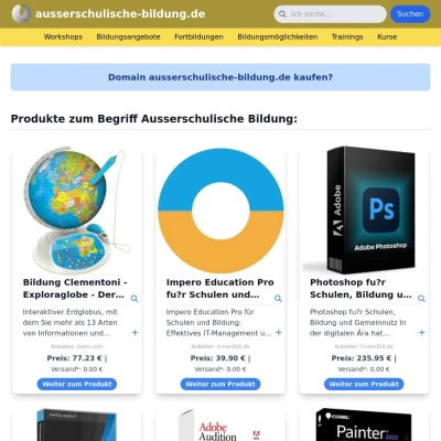 Screenshot ausserschulische-bildung.de