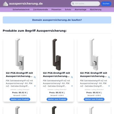 Screenshot aussperrsicherung.de