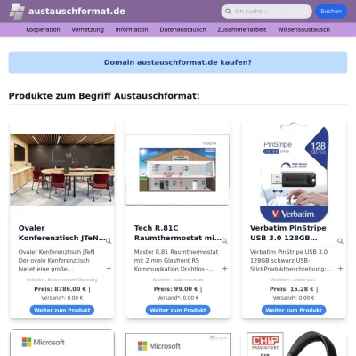 Screenshot austauschformat.de