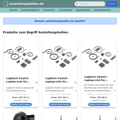 Screenshot austellungshallen.de