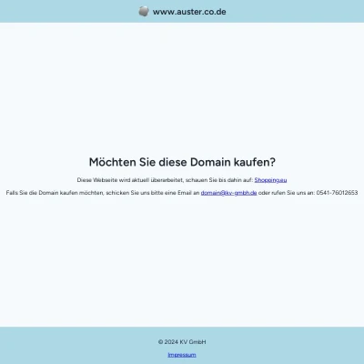 Screenshot auster.co.de