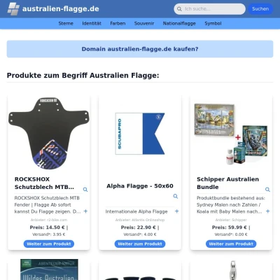 Screenshot australien-flagge.de