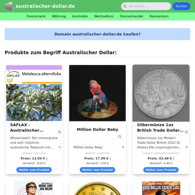 Screenshot australischer-dollar.de