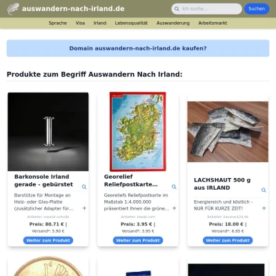 Screenshot auswandern-nach-irland.de