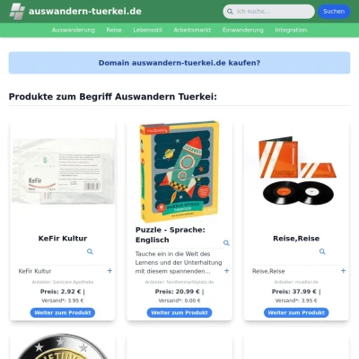 Screenshot auswandern-tuerkei.de