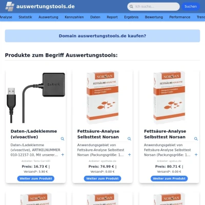 Screenshot auswertungstools.de
