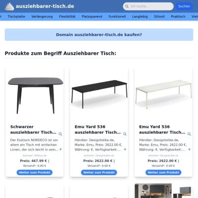 Screenshot ausziehbarer-tisch.de