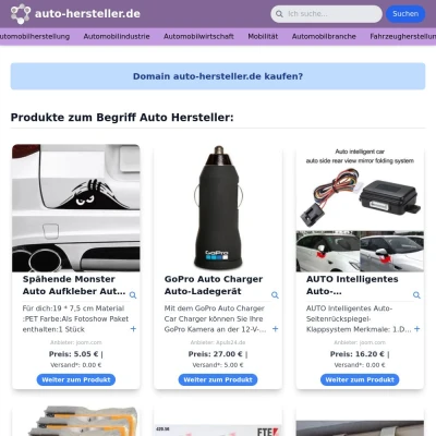 Screenshot auto-hersteller.de