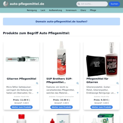 Screenshot auto-pflegemittel.de