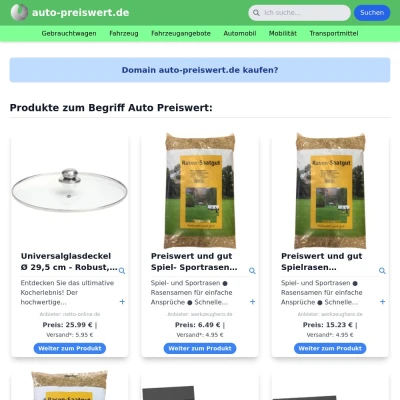 Screenshot auto-preiswert.de