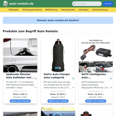 Screenshot auto-rentals.de