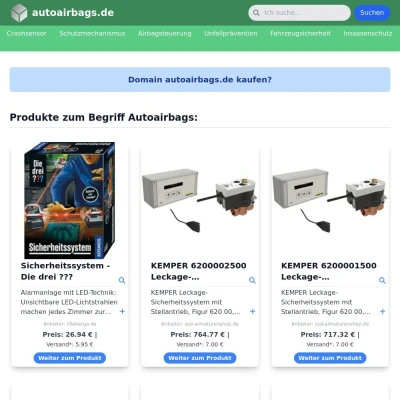 Screenshot autoairbags.de