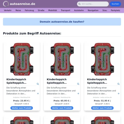 Screenshot autoanreise.de