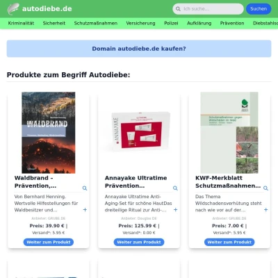 Screenshot autodiebe.de