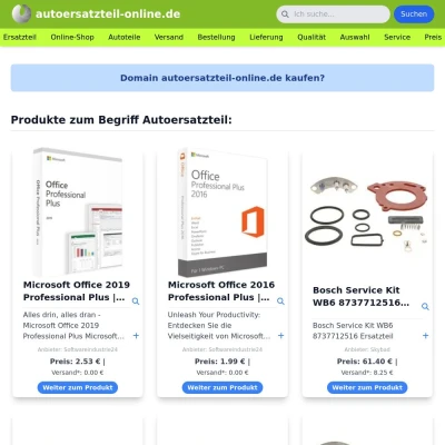 Screenshot autoersatzteil-online.de