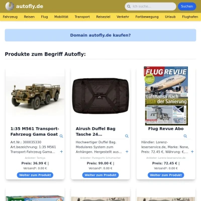 Screenshot autofly.de