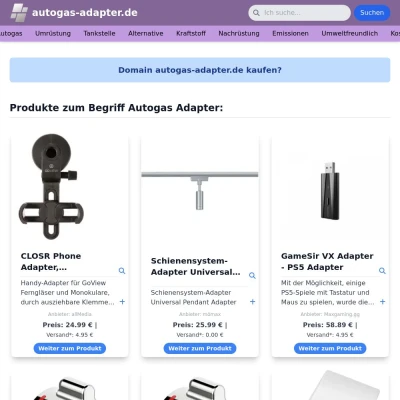Screenshot autogas-adapter.de