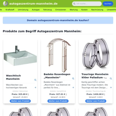 Screenshot autogaszentrum-mannheim.de