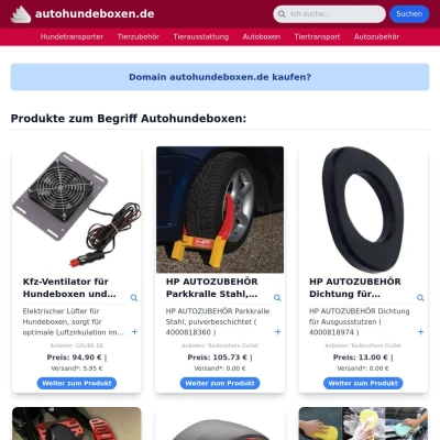 Screenshot autohundeboxen.de