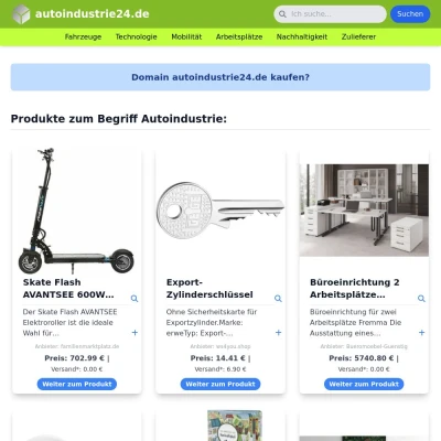 Screenshot autoindustrie24.de