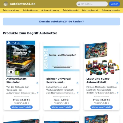 Screenshot autokette24.de