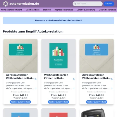 Screenshot autokorrelation.de