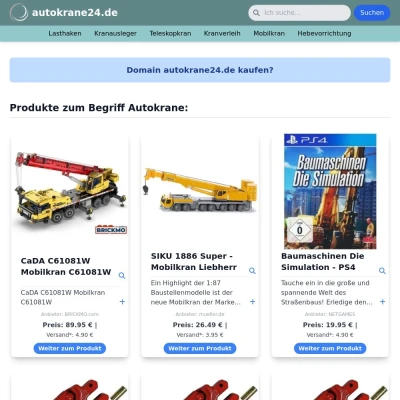 Screenshot autokrane24.de