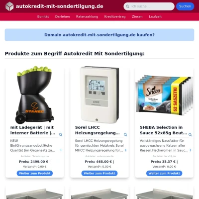 Screenshot autokredit-mit-sondertilgung.de