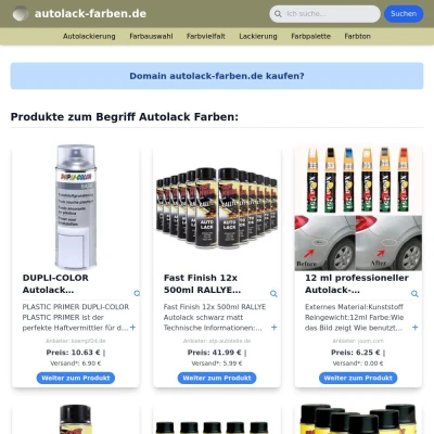 Screenshot autolack-farben.de