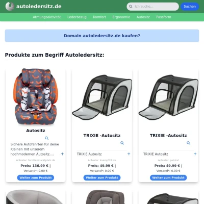 Screenshot autoledersitz.de