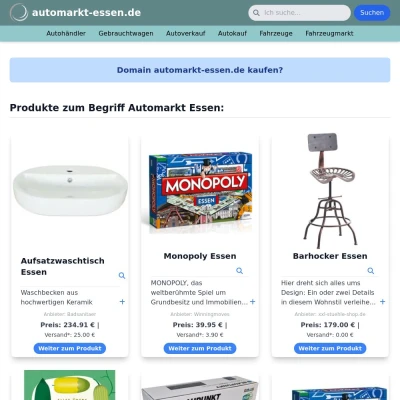 Screenshot automarkt-essen.de