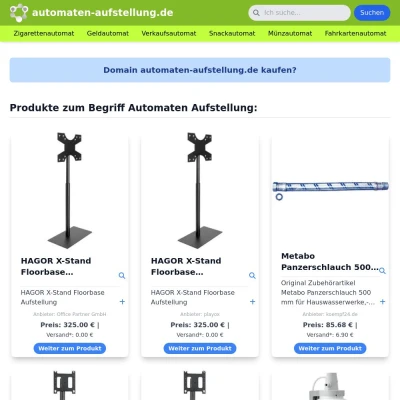 Screenshot automaten-aufstellung.de