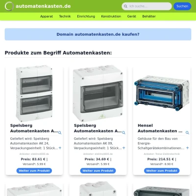 Screenshot automatenkasten.de