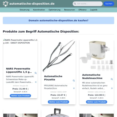 Screenshot automatische-disposition.de