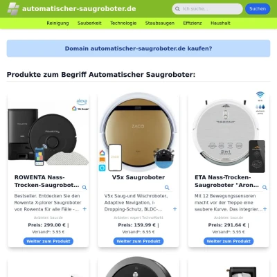 Screenshot automatischer-saugroboter.de