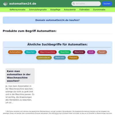 Screenshot automatten24.de