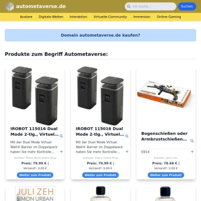 Screenshot autometaverse.de