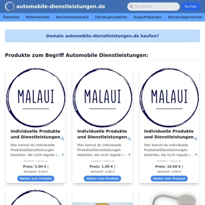 Screenshot automobile-dienstleistungen.de