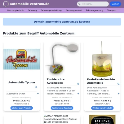 Screenshot automobile-zentrum.de