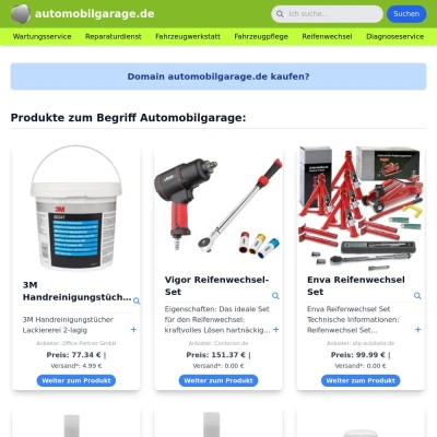 Screenshot automobilgarage.de