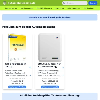 Screenshot automobilleasing.de