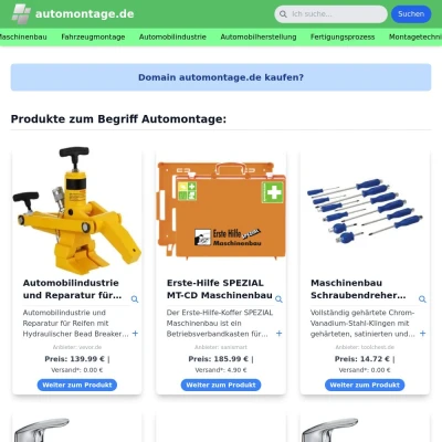 Screenshot automontage.de