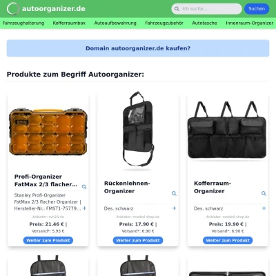Screenshot autoorganizer.de