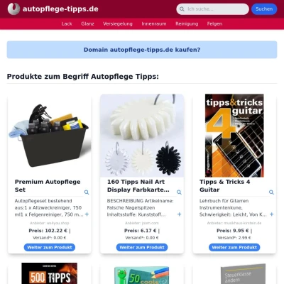 Screenshot autopflege-tipps.de