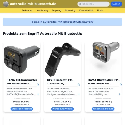 Screenshot autoradio-mit-bluetooth.de